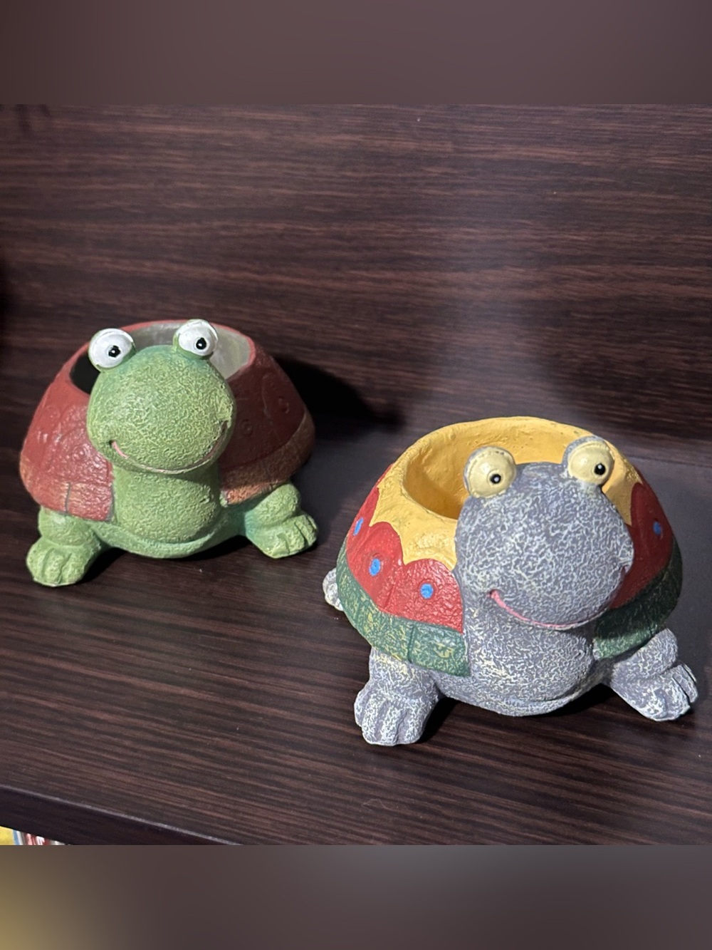 Cute Colorful Turtle Planter Set